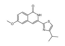 6-methoxy-3-(4-propan-2-yl-1,3-thiazol-2-yl)-2H-isoquinolin-1-one结构式