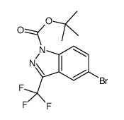 tert-butyl 5-bromo-3-(trifluoromethyl)indazole-1-carboxylate Structure