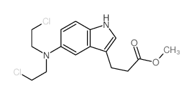 1H-Indole-3-propanoicacid, 5-[bis(2-chloroethyl)amino]-, methyl ester结构式