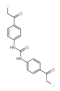 Urea,N,N'-bis[4-(2-chloroacetyl)phenyl]- Structure