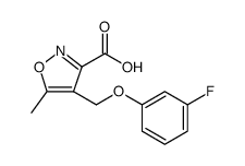 3-Isoxazolecarboxylic acid, 4-[(3-fluorophenoxy)methyl]-5-methyl结构式