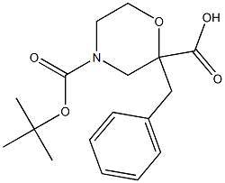 2-benzyl-4-(tert-butoxycarbonyl)morpholine-2-carboxylic acid结构式
