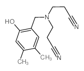 3-[2-cyanoethyl-[(2-hydroxy-4,5-dimethyl-phenyl)methyl]amino]propanenitrile结构式
