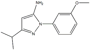 3-isopropyl-1-(3-methoxyphenyl)-1H-pyrazol-5-amine结构式