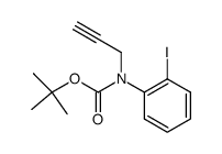 N-(2-iodophenyl)-N-tert-butoxycarbonyl-2-propynylamine结构式