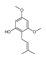 3,5-dimethoxy-2-(3-methylbut-2-enyl)phenol结构式