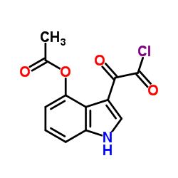 3-(2-chloro-2-oxoacetyl)-1H-indol-4-yl acetate结构式
