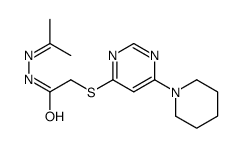 2-(6-piperidin-1-ylpyrimidin-4-yl)sulfanyl-N-(propan-2-ylideneamino)acetamide结构式