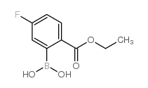 (2-(Ethoxycarbonyl)-5-fluorophenyl)boronicacid Structure