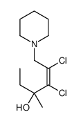 (E)-4,5-dichloro-3-methyl-6-piperidin-1-ylhex-4-en-3-ol结构式