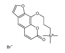 trimethyl-[3-(7-oxofuro[3,2-g]chromen-9-yl)oxypropyl]azanium,bromide Structure