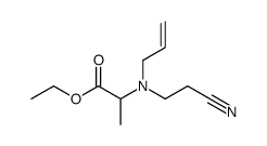 <1-Ethoxycarbonyl-ethyl>-<2-cyan-ethyl>-allylamin Structure