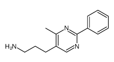 3-(4-methyl-2-phenylpyrimidin-5-yl)propan-1-amine结构式