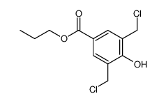 3,5-bis-chloromethyl-4-hydroxy-benzoic acid propyl ester Structure