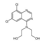 (6,8-dichloro-quinazolin-4-yl)-bis-(2-hydroxy-ethyl)-amine Structure