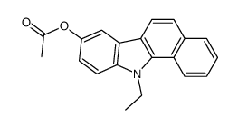 3-acetoxy-11-ethyl-11H-benzocarbazole Structure