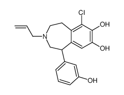 3-allyl-6-chloro-2,3,4,5-tetrahydro-1(3-hydroxyphenyl)-1H-3-benzazepine-7,8-diol结构式