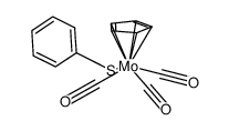 (η5-cyclopentadienylo)Mo(CO)3(SC6H5) Structure