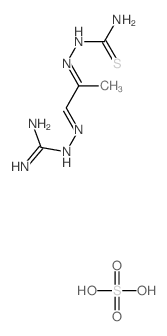 [(E)-[(1E)-1-(diaminomethylidenehydrazinylidene)propan-2-ylidene]amino]thiourea,sulfuric acid结构式