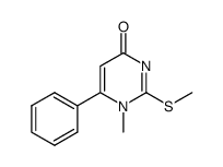 2-(methylthio)-1-methyl-6-phenyl-4(3H)-pyrimidinone结构式