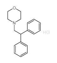 Morpholine,4-(2,2-diphenylethyl)-, hydrochloride (1:1) structure