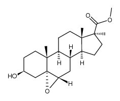 3β-Hydroxy-17α-methyl-5α,6α-epoxy-aetiansaeure-methylester结构式