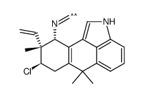 [8R,(-)]-8β-Chloro-9α-ethenyl-2,6,7,8,9,10-hexahydro-10α-isocyano-6,6,9-trimethylnaphtho[1,2,3-cd]indole structure
