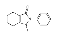 1-methyl-2-phenyl-4,5,6,7-tetrahydroindazol-3-one结构式