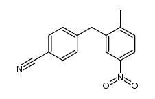 4-(2-methyl-5-nitro-benzyl)-benzonitrile结构式