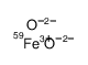 iron-59(3+),oxygen(2-)结构式
