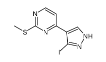4-(5-Iodo-1H-pyrazol-4-yl)-2-(methylthio)pyrimidine Structure