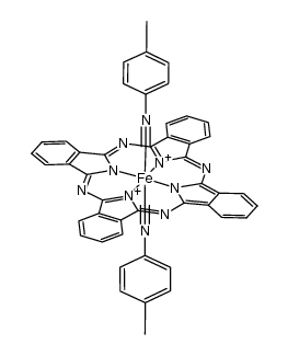 bis(4-methylphenylisocyanide)(phthalocyaninato)iron(II) Structure