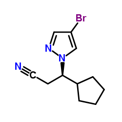 (betaR)-4-溴-beta-环戊基-1H-吡唑-1-丙腈图片