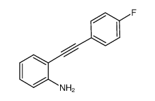 2-(4-氟苯基)炔基)苯胺结构式