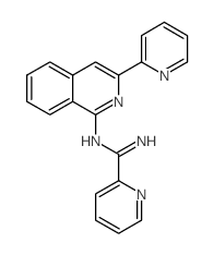 2-Pyridinecarboximidamide,N-[3-(2-pyridinyl)-1-isoquinolinyl]- Structure