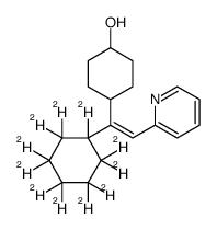 4-[(Z)-2-pyridin-2-yl-1-(1,2,2,3,3,4,4,5,5,6,6-undecadeuteriocyclohexyl)ethenyl]cyclohexan-1-ol Structure