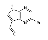 2-bromo-5H-pyrrolo[2,3-b]pyrazine-7-carbaldehyde structure
