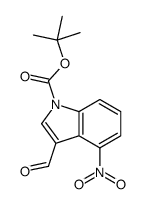 tert-butyl 3-formyl-4-nitroindole-1-carboxylate结构式