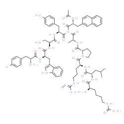 LHRH, N-Ac-2-Nal(1)-4-Cl-Phe(2)-Trp(3)-Hci(6)-AlaNH2(10)- Structure