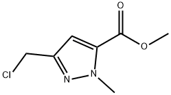 5-Chloromethyl-2-methyl-2H-pyrazole-3-carboxylic acid methyl ester Structure