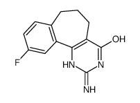 2-amino-10-fluoro-1,5,6,7-tetrahydrobenzo[1,2]cyclohepta[6,7-b]pyrimidin-4-one结构式