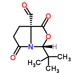 (3R,7aR)-3-(1,1-二甲基乙基)二氢-1,5-二氧代-1H,3H-吡咯并[1,2-c]恶唑-7a(5H)-甲醛结构式