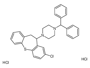 1-benzhydryl-4-(3-chloro-5,6-dihydrobenzo[b][1]benzothiepin-5-yl)piperazine,dihydrochloride Structure