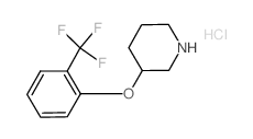 3-[2-(Trifluoromethyl)phenoxy]piperidine hydrochloride Structure
