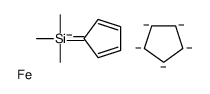 cyclopenta-2,4-dien-1-yl(trimethyl)silane,cyclopentane,iron Structure