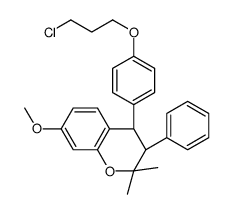 (3S,4S)-4-[4-(3-chloropropoxy)phenyl]-7-methoxy-2,2-dimethyl-3-phenyl-3,4-dihydrochromene Structure