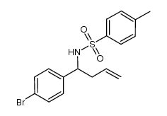 N-(1-(4-bromophenyl)but-3-en-1-yl)-4-methylbenzenesulfonamide结构式