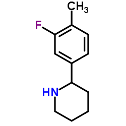 2-(3-Fluoro-4-methylphenyl)piperidine结构式