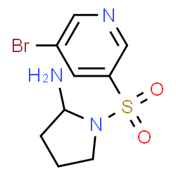 1-(5-bromopyridin-3-ylsulfonyl)pyrrolidin-2-amine structure