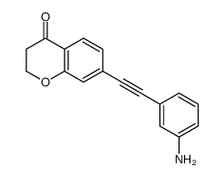 7-[2-(3-aminophenyl)ethynyl]-2,3-dihydrochromen-4-one Structure